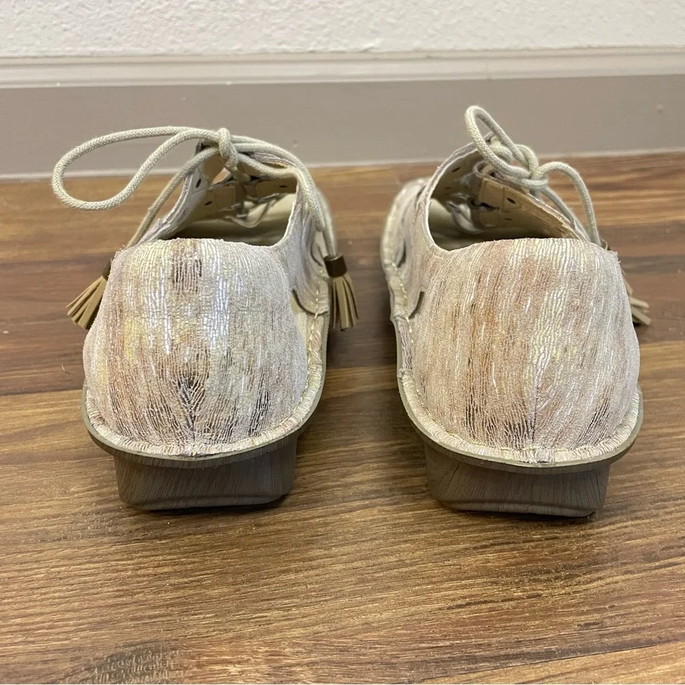 Alegría Sand Valerie Gladiator Lace Up Leather Sandals Size 39/9 - Picture 10 of 12